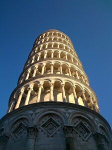 the leaning tower of Pisa